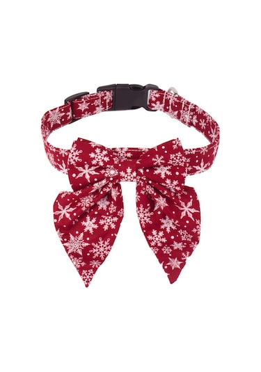 Leezsingfiyonklu Noel Köpek Tasması, Ayarlanabilir Pamuklu Kırmızı Kareli Papyon Büyük Köpekler İçin Noel Köpek Tasmaları Evcil Hayvanlar-11