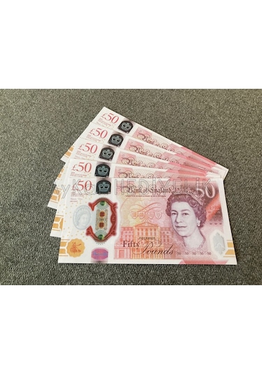 100 ADET 50 STERLİN BANKNOT POUND PARA GEÇERSİZ DÜĞÜN İÇİN PARALA