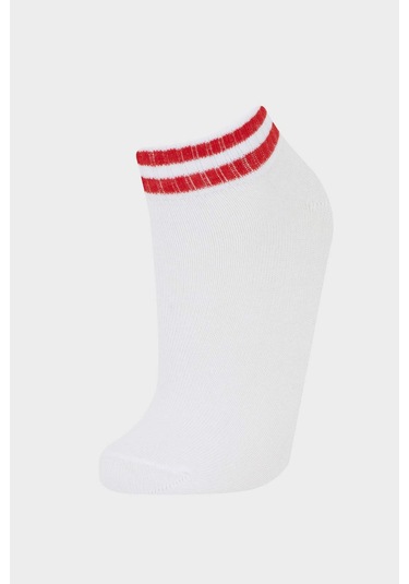 Defacto Erkek Çocuk 5li Pamuklu Patik Çorap F4704a8nswt1 Beyaz