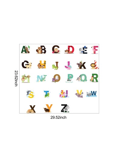 Yaozixia Alfabe Şekilli Duvar Çıkartmaları Kendin Yap Harf Temalı Erkek Çocuk Odası Duvar Çıkartmaları Çıkarılabilir Vinil Duvar Sanatı Dekoru Ev Anaokulu Kreş Dekorasyonları Çok Renkli