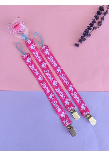 3baby 3'lü Kız Bebek Emzik Askısı Seti - Emzik Tutucu Çok Renkli