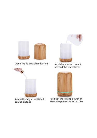 Sones Stb-105 Ahşap Desenli Aromaterapi Usb Hava Temizleyici Koyu Ahşap Desenli