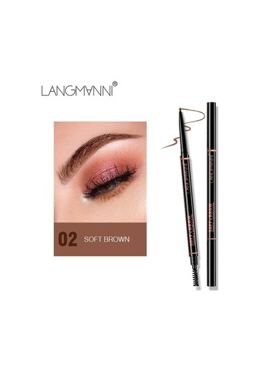 Langmanni Çift Başlı Dönebilen Kaş Kalemi, 1,5 Mm Çaplı İnce Dolum Suya 18638-02 Dark Topaz