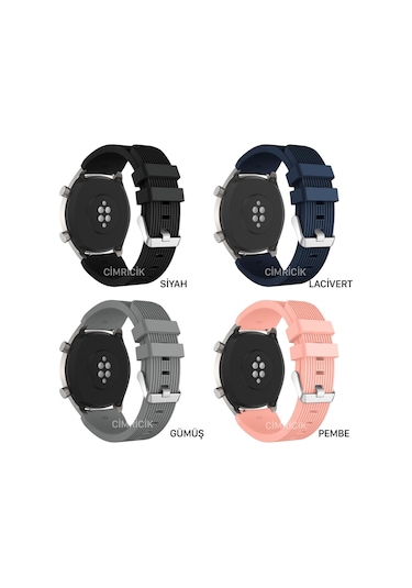 Samsung Galaxy Watch 46Mm Sm-R800 Kordon Kayış Delux Silikon Bhs3