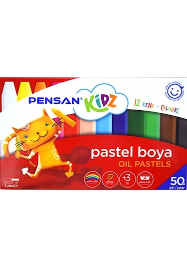 Pensan Kidz Pastel Boya 12 Renk - Pe98060Pb12R