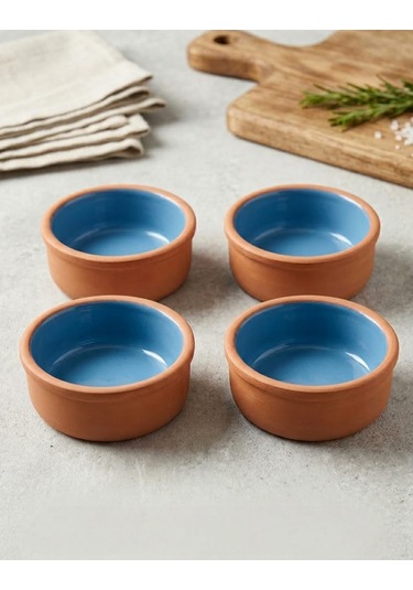 4'lü Doğal Toprak Kase Seti 150 Ml Çok renkli