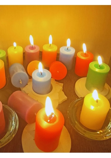 Kandlefo 6'lı Mavi Çay Mumları 330976967 Açık Mavi