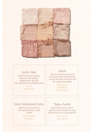Dasique Mat Ve Işıltılı Renk Seçenekleri Sunan Far Paleti Shadow Palette 09 Sweet Cereal 09 Sweet Cereal