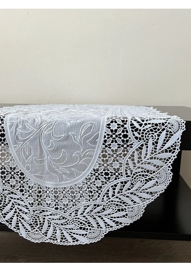 Best Price 34 Beyaz Oval Masa Örtüsü 277990545 Beyaz