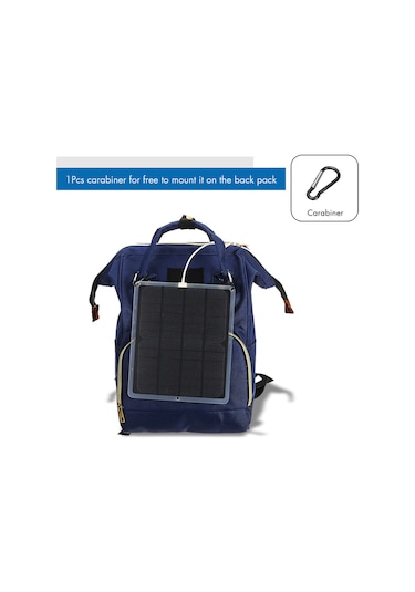 Mufunye 20w Tek Kristal Güneş Paneli, 5v Usb+type-c Çift Port, Dışarıda Telefon Hızlı Şarj Edici