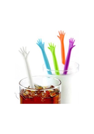 El Şeklinde Karıştırıcı Çubuk Çırpıcı Çay Kahve Karıştırma Servis