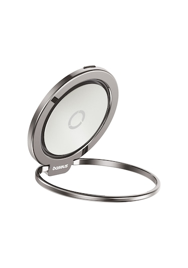 Baseus Magpro Series Iı Manyetik Halkalı Telefon Standı 360 Döndürme Magsafe Kickstand İle Uyumlu Titanyum
