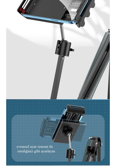 Dailytech 360 Derece Uzun Kol Tablet Telefon Tutucu Stand Stant