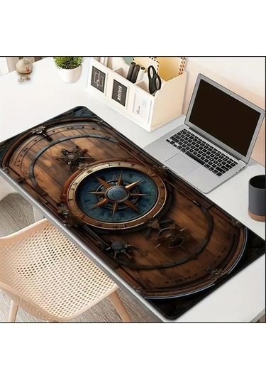 Sge Teknoloji 90x40 Cm Denizci Dümen Tasarımı Kaydırmaz Taban Speed Yüzey Oyuncu Mouse Pad Gaming