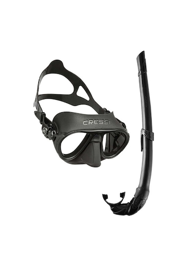 Cressi Calibro Maske Corsica Şnorkel Seti BLACK