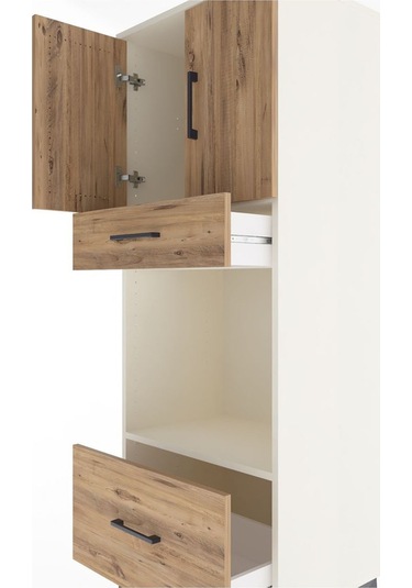 Hyperion Dolap 2 Raflı 2 Çekmeceli 2 Kapaklı 60x44x163 Aytaşı-çam Aytası