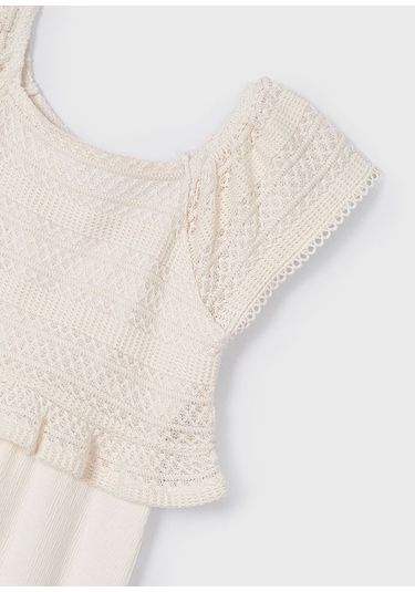 Mayoral 3874 Kız Çocuk Krem Tulum Krem