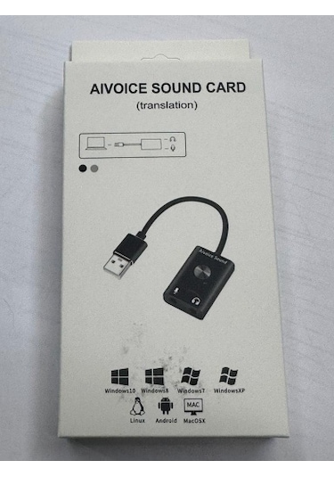 Aivoice Ses Kartı Kablolu Usb Ses Kartı Ses Çeviri İçin Usb Ses Kartı