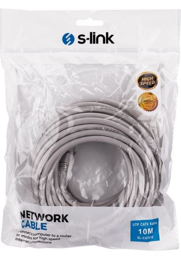 S-lınk Sl-cat610, Cat6, Patch, 10mt, Kablo Gri 44350130