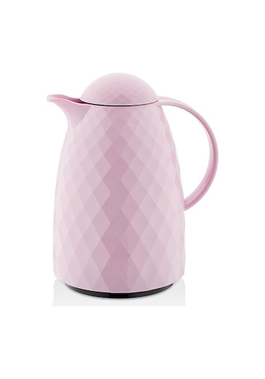 1 Lt Akrilik Soft Pembe Çay Termosu 12 Saat Sıcak 24 Saat Soğuk Pembe
