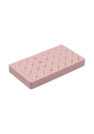 Mufunye Masaüstü Ruj Saklama Kutusu, Silikon Malzeme, Pembe Büyük Boy