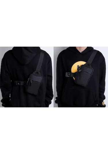 Yaz Sıcak Erkek Omuz Çantası, Göğüs Çantası, Bel Çantası, Kalça Çantası, Çift Cepli, Suya Dayanıklı Ve Eller Serbest Çapraz Çanta