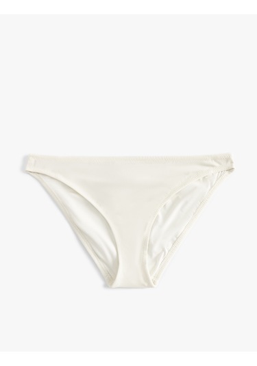 Koton Mat Kumaş Standart Bel Bikini Altı Ekru 6sak00003mm