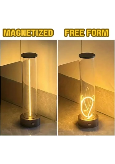 Techtic Manyetik Masa Lambası Abajur Şarjlı Modern Okuma Işığı