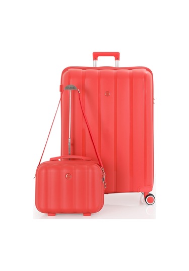 Mçs Polipropilen 2li Valiz Seti Büyük & Makyaj V305 S21yy1000081-set 00022 Mercan