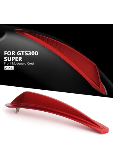 Nayomiglow Motosiklet Ön Çamurluk Trim Dekoratif Çamurluk Arması Kapağı Vespa Gts300 Gts300 Gts 300 Super 2023 2024 Gümüş Gümüş