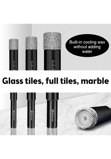 Yunboo 14mm Diamantli Granit Mermer Delici: Cam Seramik Kuru Delme Aleti, Yüksek Hassasiyetli, Kaynaklı Fırça Uçlu