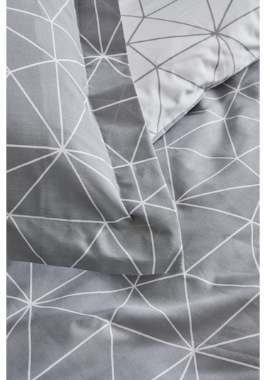 Karaca Home Colby Gri %100 Pamuk Çift Kişilik Nevresim Takımı 200.22.08.0030 Gri