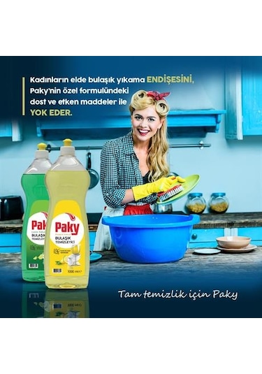 Paky Elde Bulaşık Deterjanı Sarı Push Pull 4 x 1 L