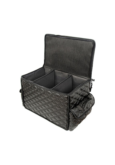 Renault Modus Deri Lüks Oto Araç Bagaj Toplayıcı Organizer Bagaj Çantası Siyah Fs Siyah