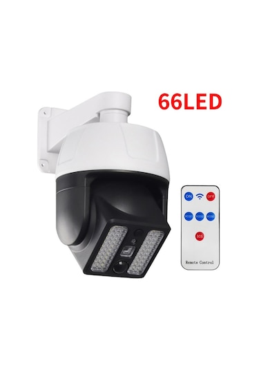 Cbtx Güneş Sahte Güvenlik Kamerası Led Işık Hareket Sensörü Açık Bahçe Yard Lambası - 66-led Diğer
