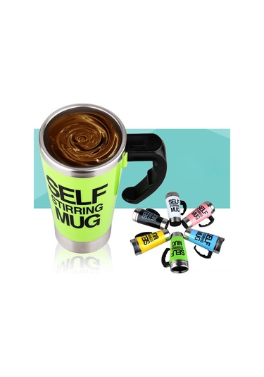 Springsun 500ml Otomatik Karıştırmalı Paslanmaz Çelik Termos, Kahve Ve İçecekler İçin Diğer