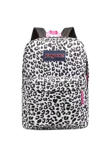 Neevoyu Jansport 25l Siyah Leopar Desenli Çift Omuzlu Çanta - Üniversite Öğrencileri İçin Dayanıklı, Geniş Depolama Ve Organize Cep Çok Renkli