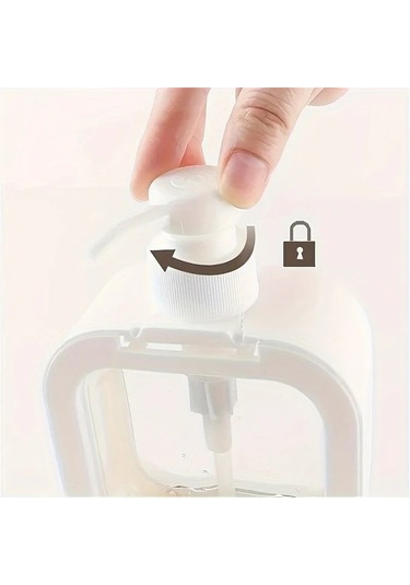 Hightower 300ml Beyaz Plastik El Pompalı Şişe - Şampuan Losyon Dispanseri Banyo Düzenleyici beyaz