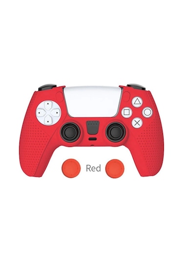 Comse Ps5 Dualsense Silikon Kılıf Analog Koruyucu Set Kırmızı