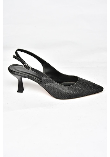 Fox Shoes S518081714 Siyah Sim Alçak Topuklu Kadın Ayakkabı Siyah