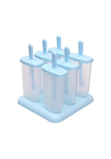 6pc/1 Takım Dairesel Kapaklı Buz Tepsisi Dıy Dondurma Kalıbı