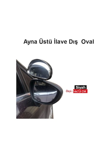 Ayna Üstü İlave Dış Oval Siyah Büyük