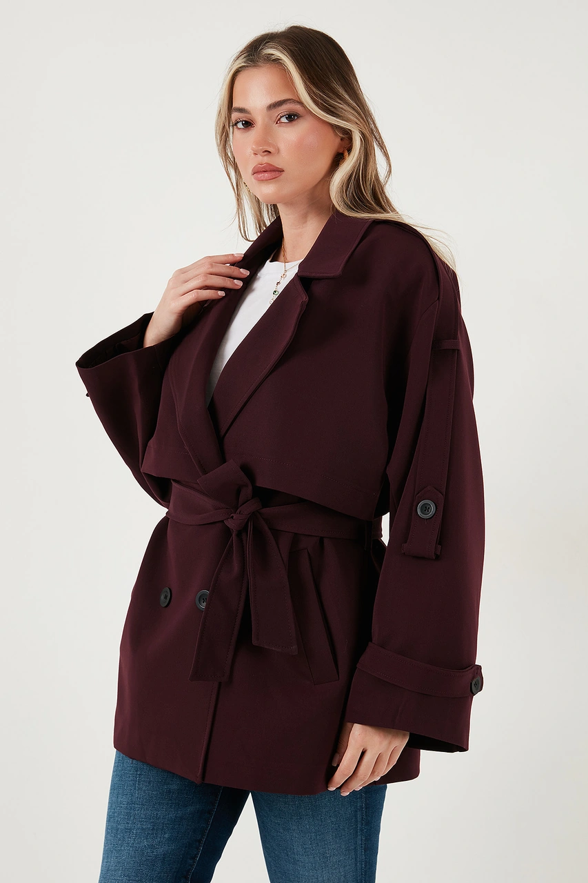 Lela Bayan Trençkot 6839580 Mürdüm Mürdüm