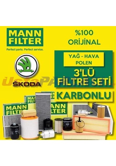 Skoda Octavia 1.6 Tdı Mann-Filter Filtre Bakım Seti 2009-2012 (495301104)