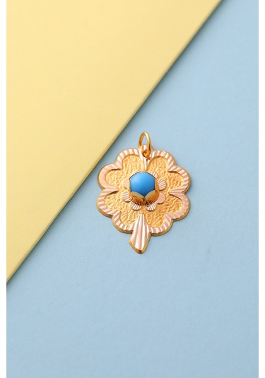 14 Ayar Altın Yonca Kolye Ucu N11.4633