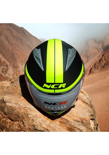 Ncr-158 Çene Açılır Gözlüklü E-ce Belgeli Kask Sarı