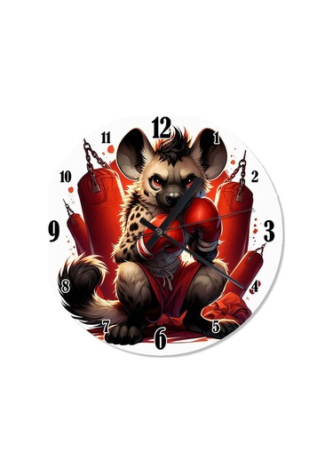 Boksör Sırtlan Analog Duvar Saati