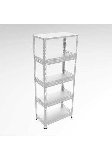 2 Adet Paslanmaz Çelik Raf Siperlik - Siperatör, Koruma 59 Cm Galvaniz