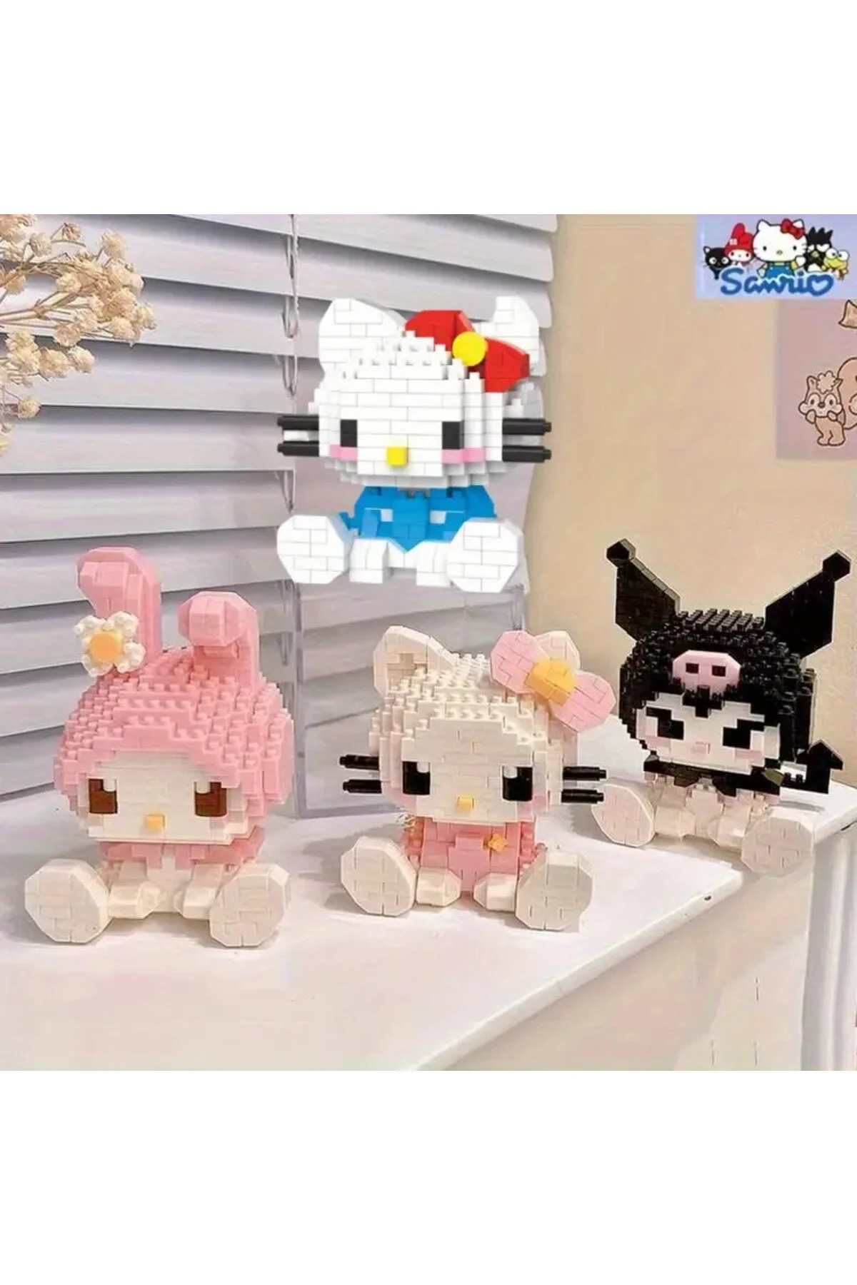 My Melody Karakter Yapı Taşları Seti Eğitici Bulmaca Oyuncak Doğum Günü,noel İçin Yaratıcı Hediye Melody Lego