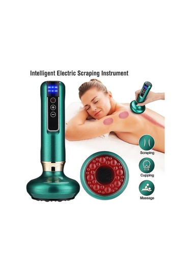 Gajeena Akıllı Vakum Hijama Aleti - Vücut Masajı, Hijama Ve Skraping Fonksiyonlarıyla, 6 Seviye Emme, 3 Zamanlayıcı Ayarı, Taşınabilir Fizyoterapi Cihazı Çok Renkli